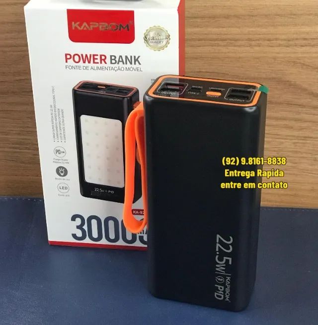 Carregador Portatil 30mah com Lanterna - Foto 4