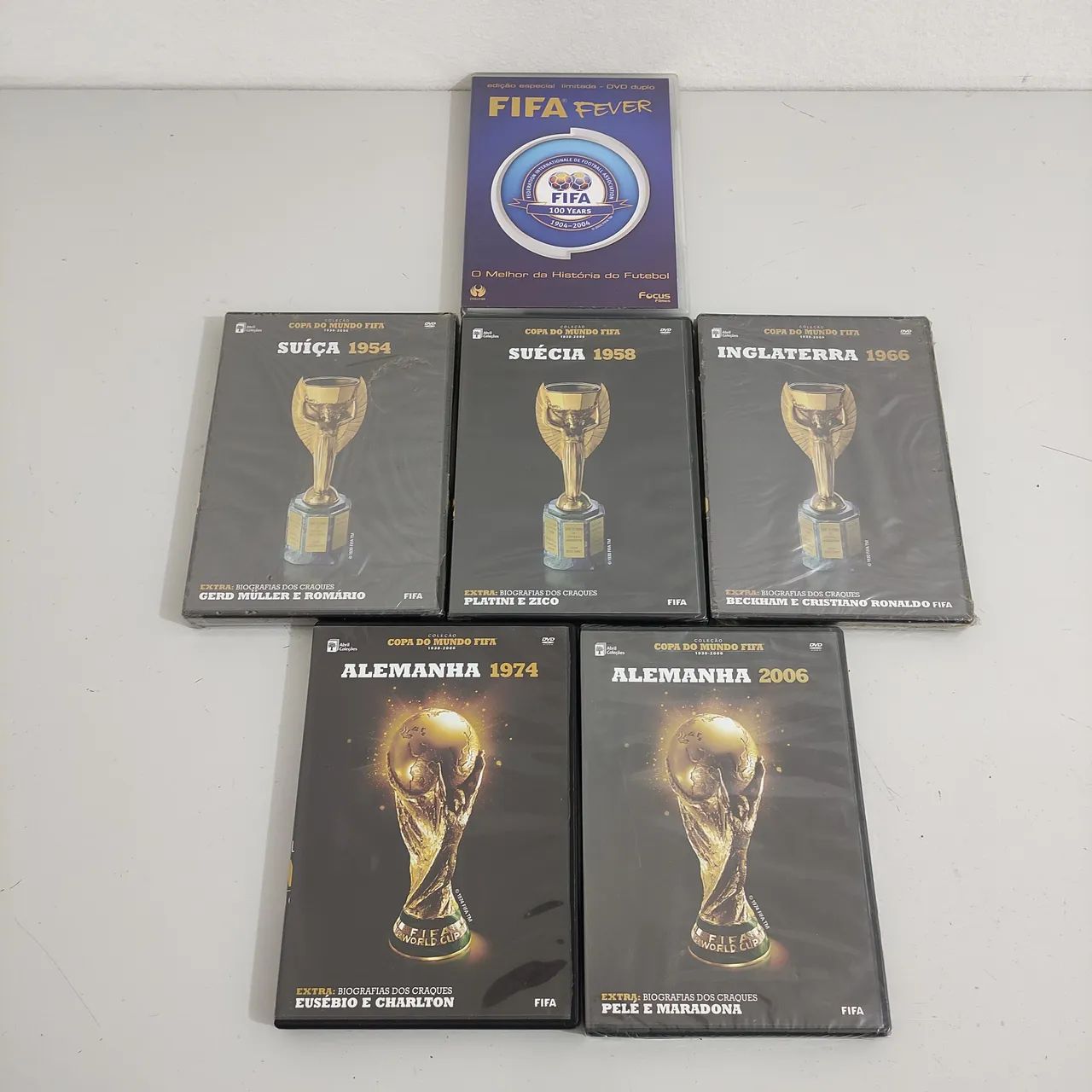 Lote 6 DVDs Copa do Mundo e FIFA