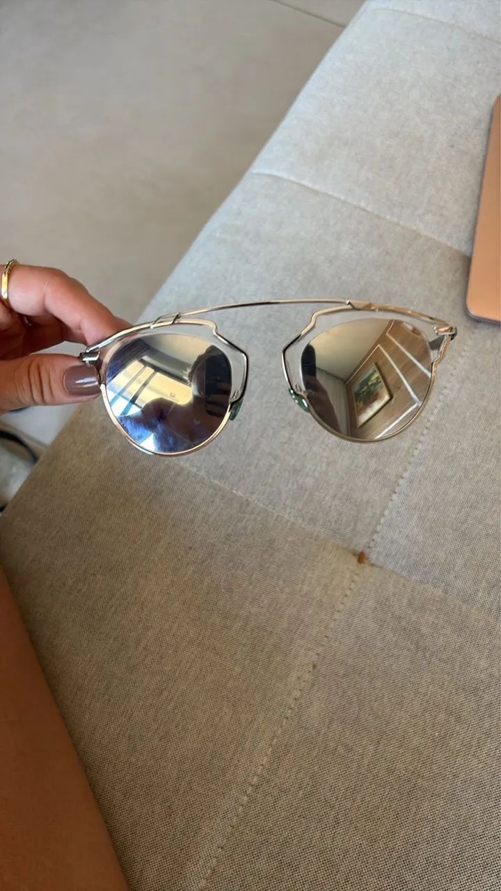 Óculos Dior So Real Original Prata com lentes espelhadas