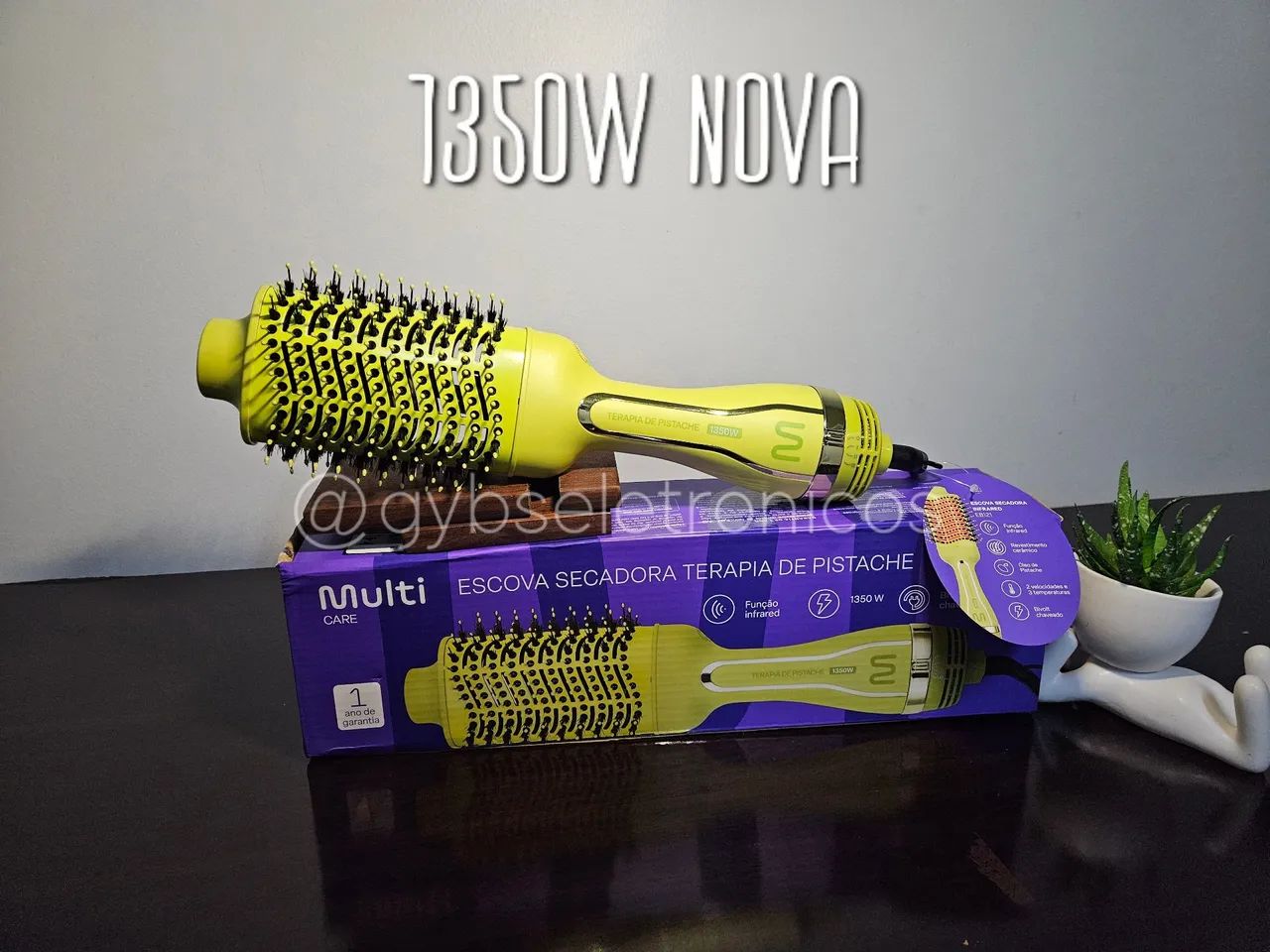 Escova Secadora Multi Care 1350W Terapia de Pistache! Novas na caixa - Foto 2