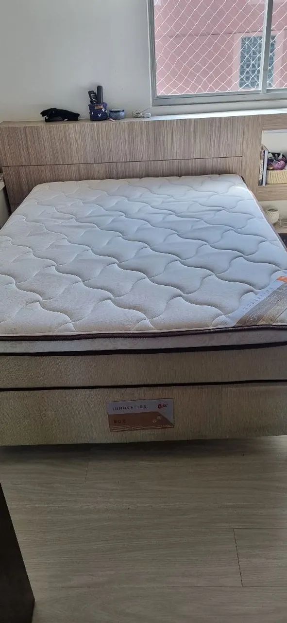 Cama Casal Box Innovation Castor Excelente estado