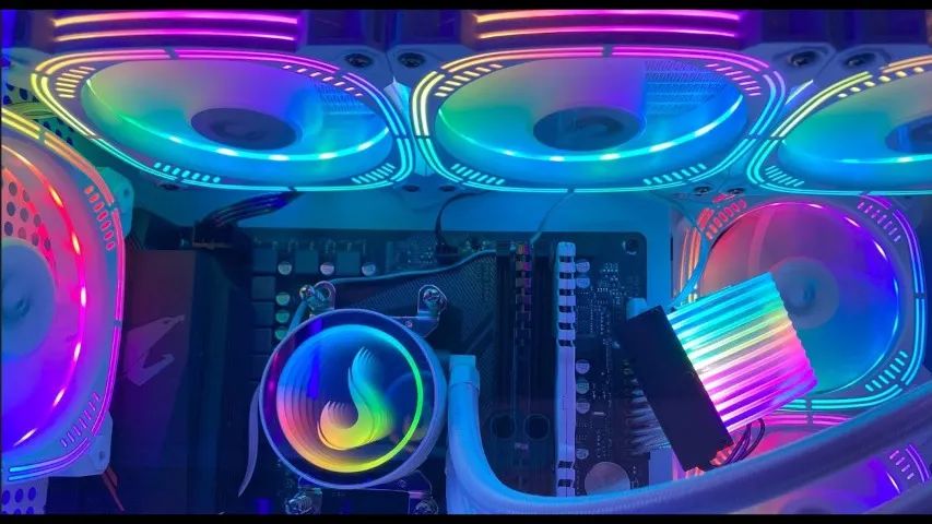 Water Cooler Rise Mode Aura Frost Pro, ARGB, 360mm, AMD/Intel, Branco, Novo, Lacrado - Foto 3