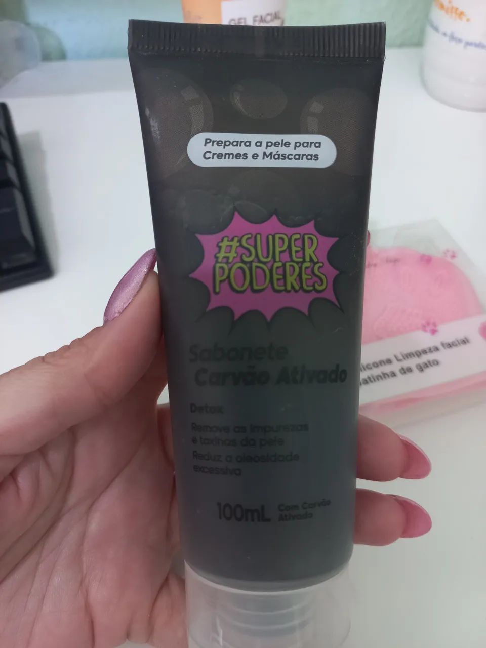 Kit de Beleza #Super Poderes - Gel Facial, Sabonete Carvão Ativado e Patinha de Gato - Foto 3