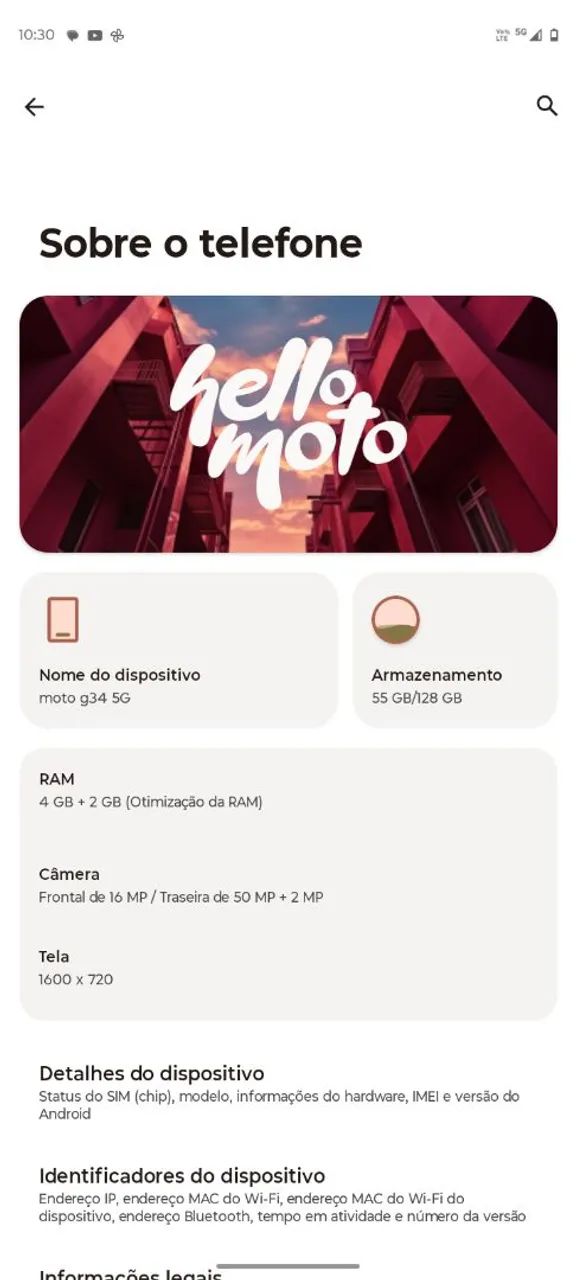 VENDO MOTO G34 128GB