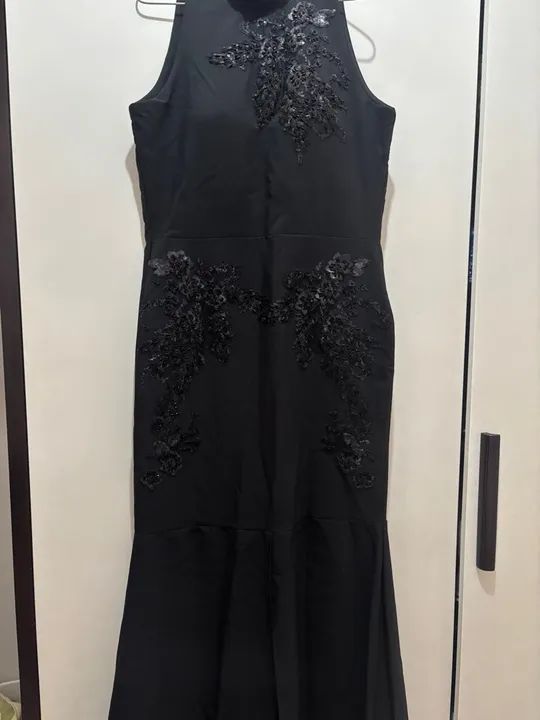 Vestido preto com detalhes em paetês - Foto 2