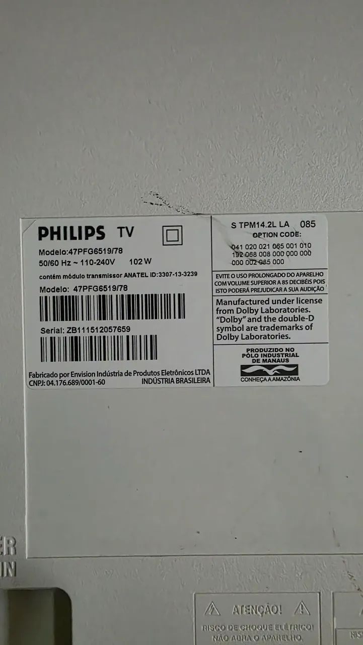 Placa principal TV Phillips 47PFG6519/78 - Foto 6