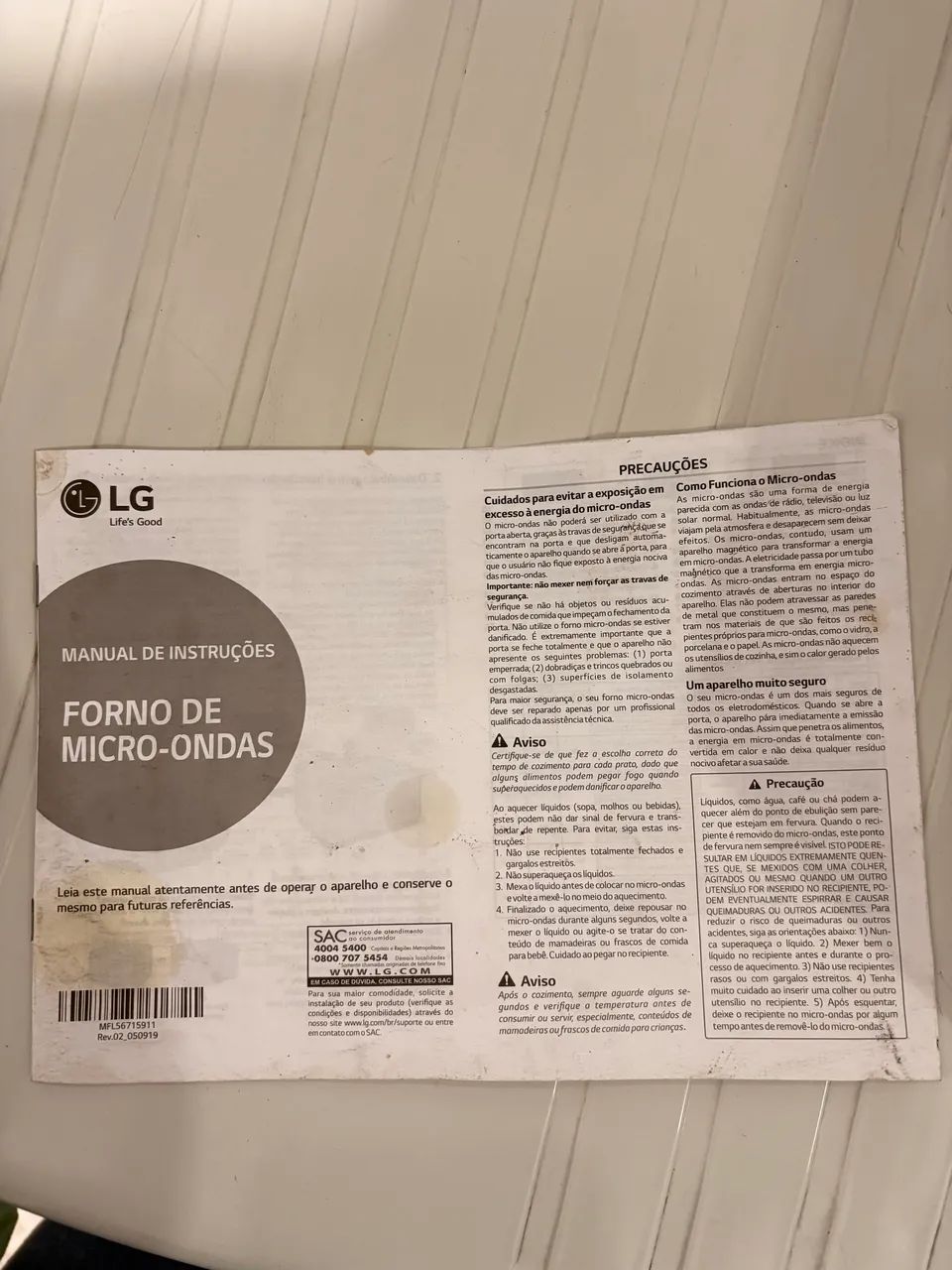 Microondas LG 27LT *com defeito* - Foto 2