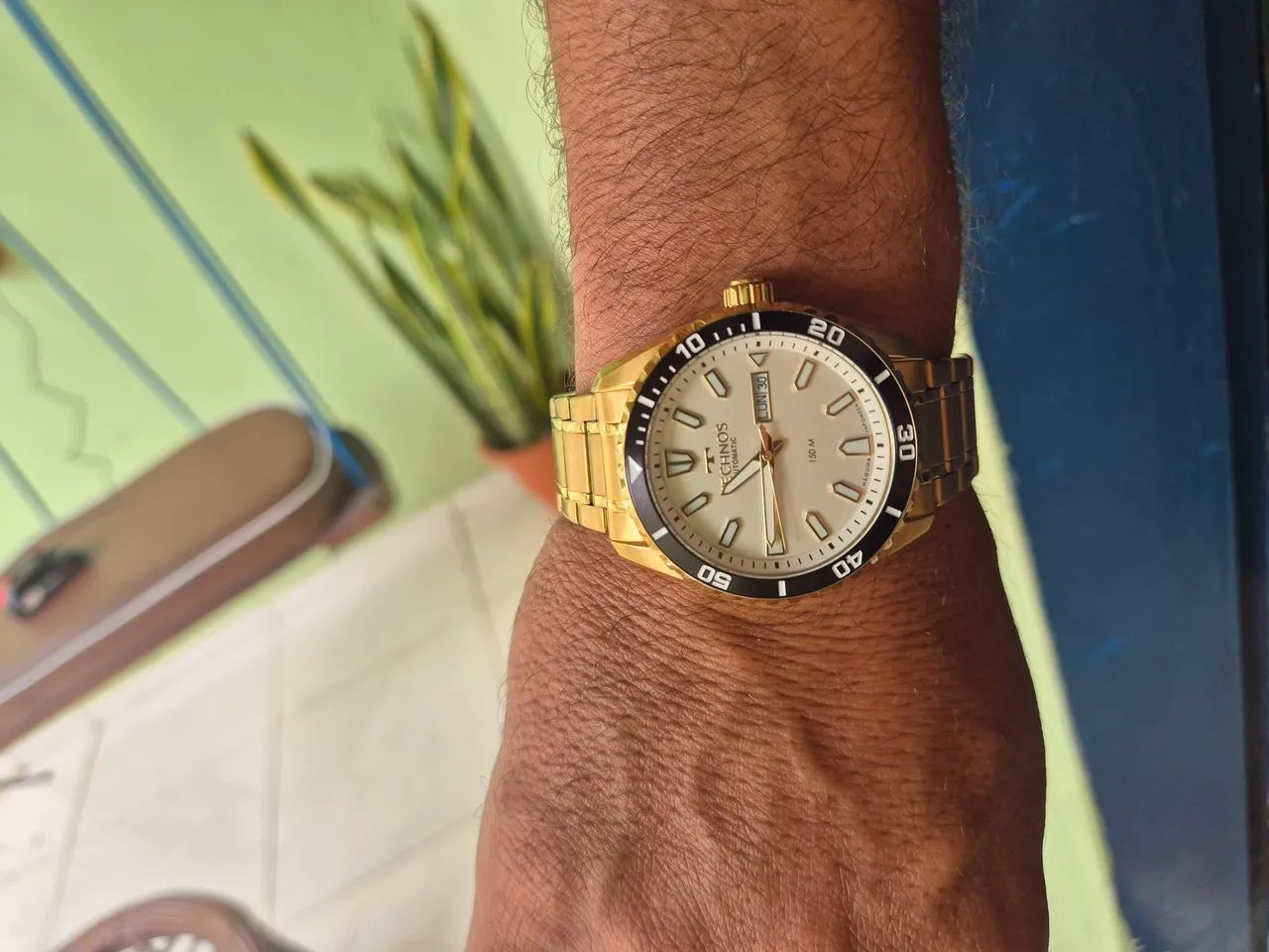 Relógio Technos Masculino Automático Dourado - 8205PG - Foto 4