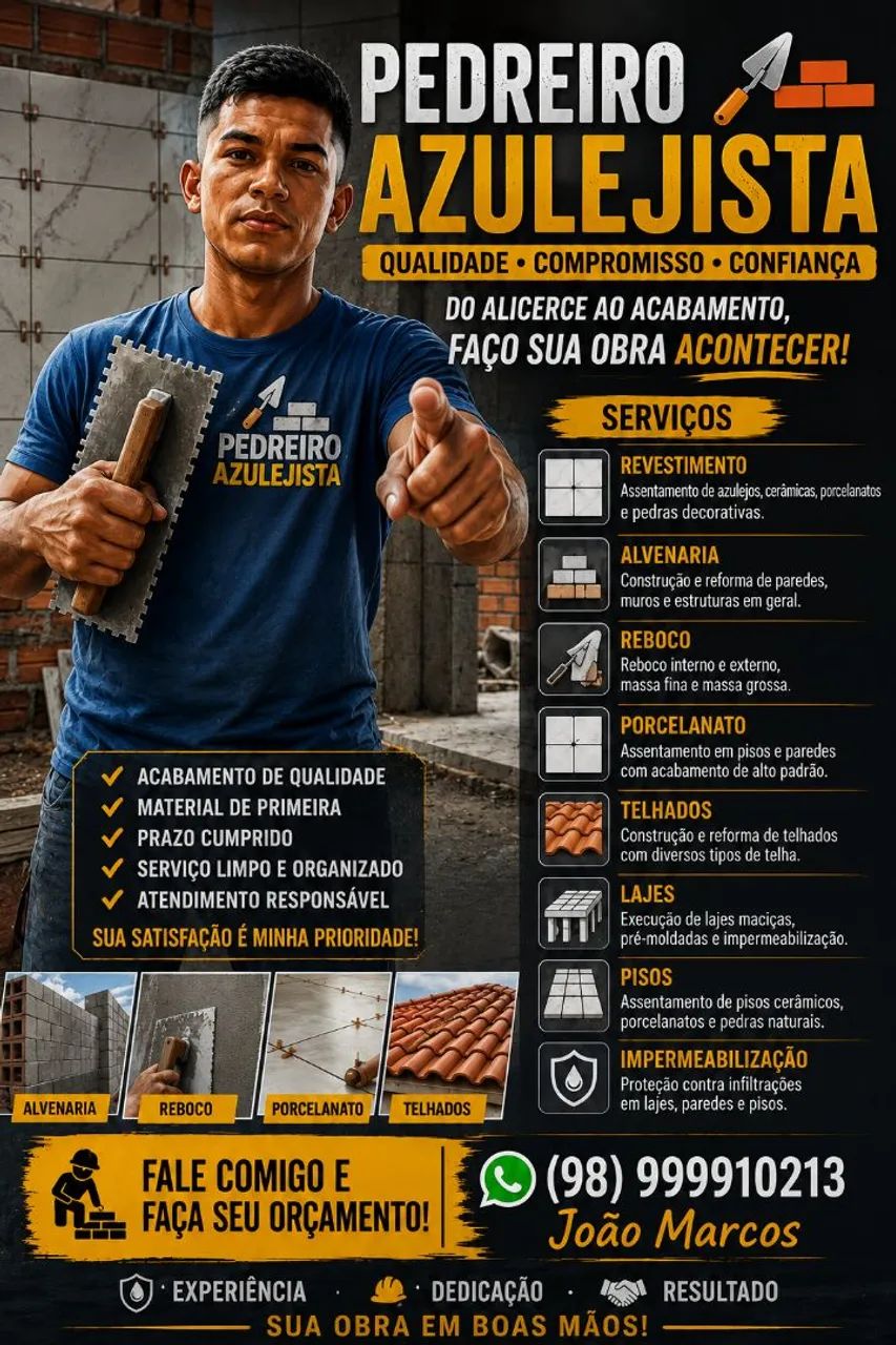 Pedreiro azulejista 