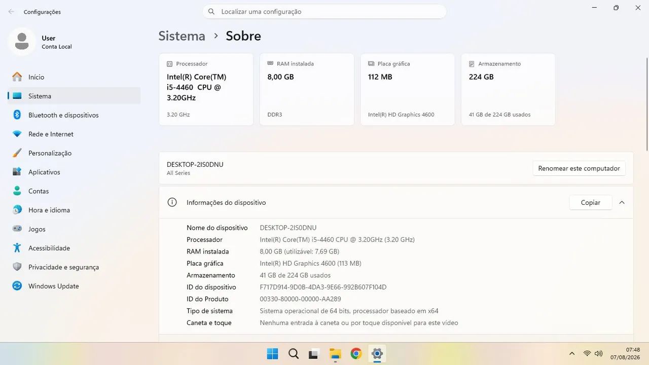 Computador i5 4° ger, 8Gb RAM, SSD 240Gb Windows 11 Pro Original  - Foto 3