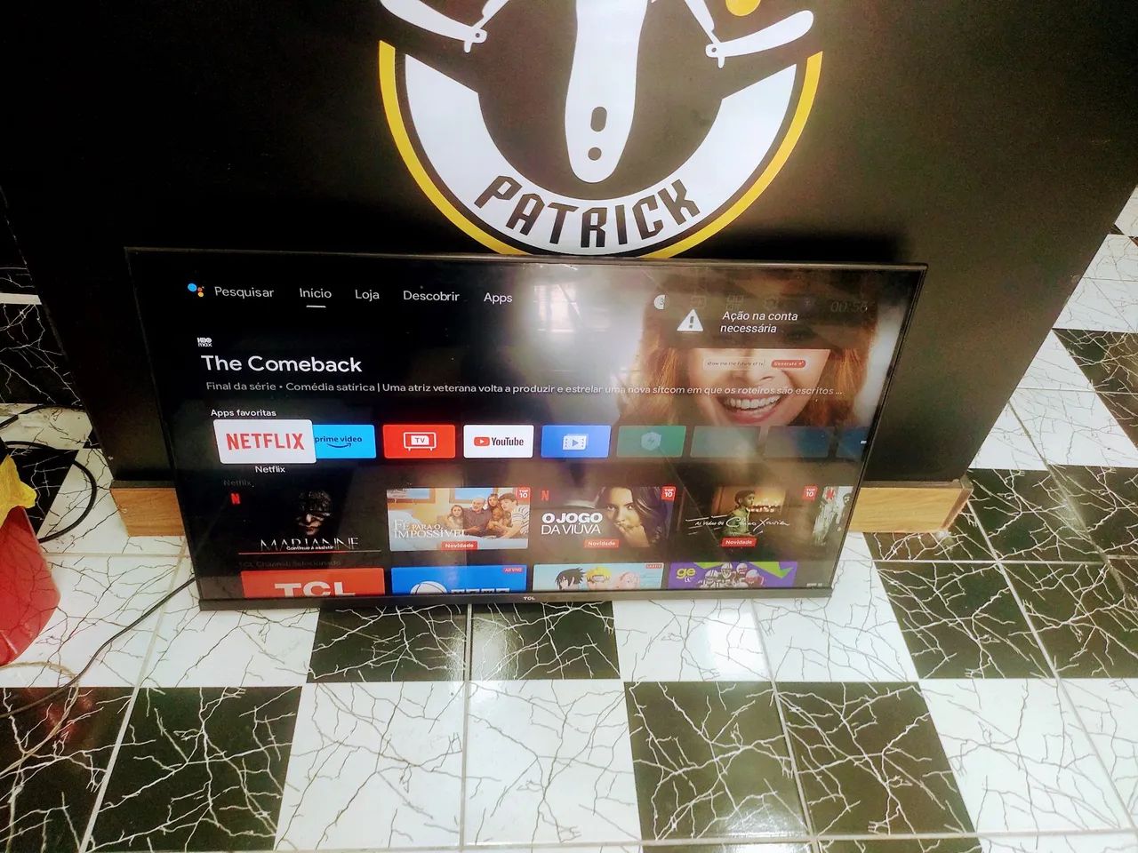 Vendo.smartv TCL 43 polegadas top de linha em estado de nova borda infinita com Android  - Foto 2