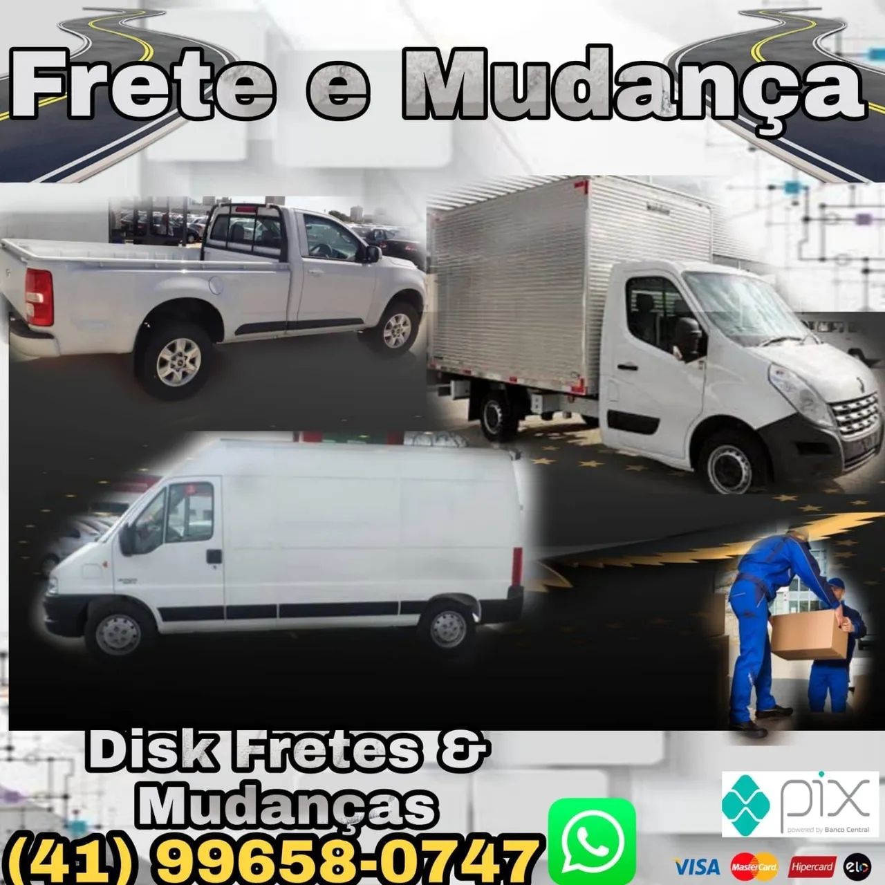 Frete Fretes Centro Agua Verde Novo Mundo Bigorrilho Merces Portão Hauer Uberaba Cic Batel - Foto 3