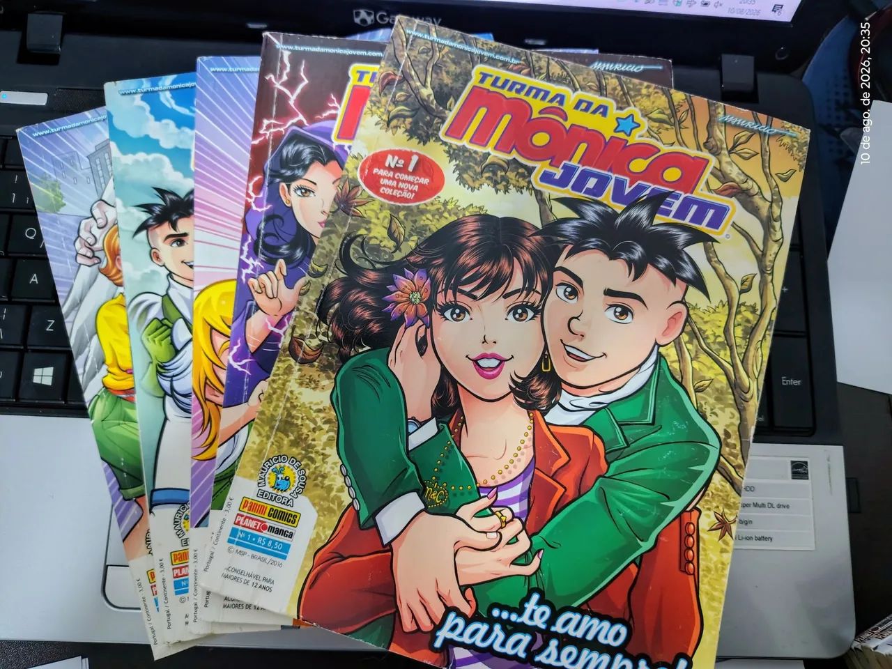 Lote com 5 primeiros mangás Turma da Mônica fase 2, números 1 2 3