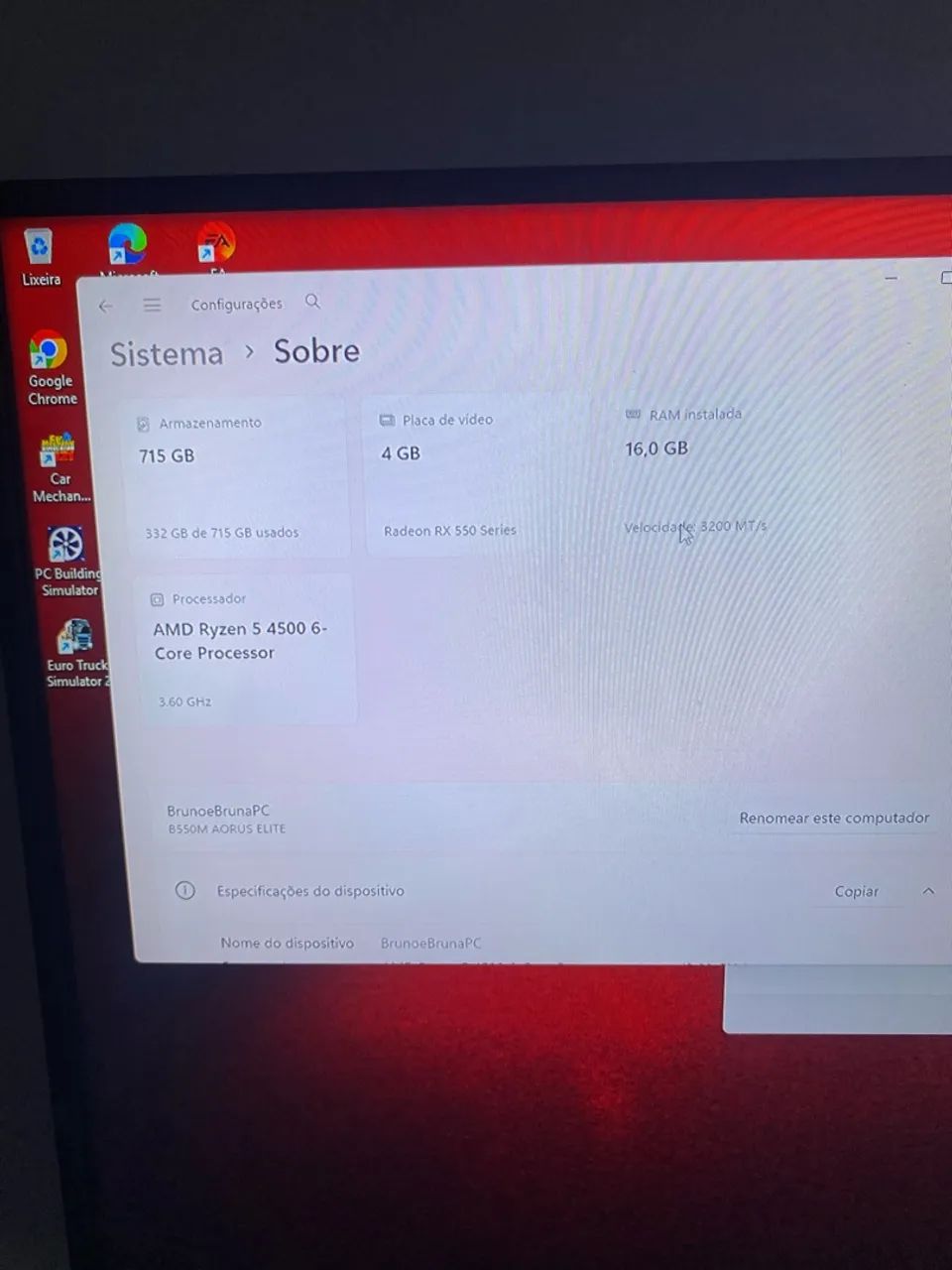Placa de vídeo rx 550 4GB - Foto 3