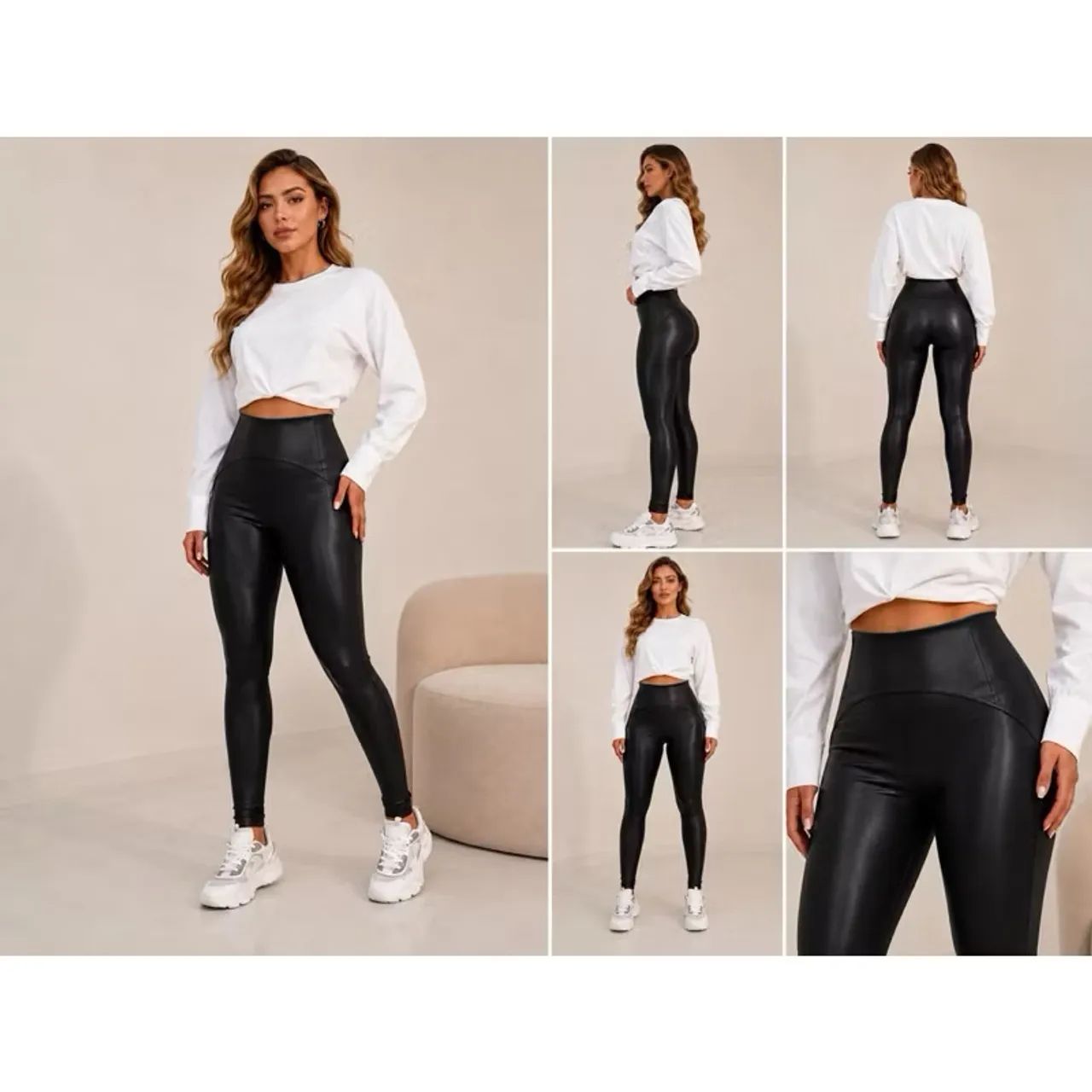 Calça PU flanelada  - Foto 2