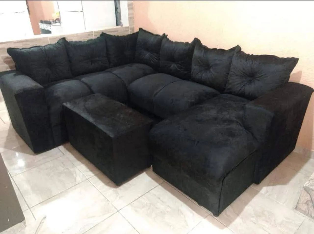 SOFÁ DE CANTO + PUFF EM PROMOÇÃO - Foto 2