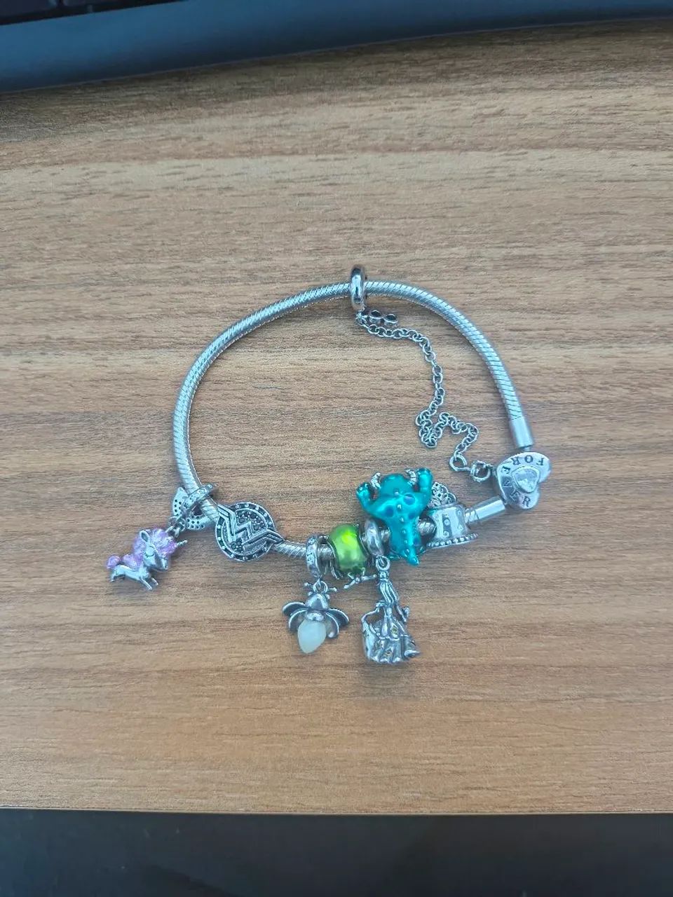Pulseira de prata berloqueira - Foto 2