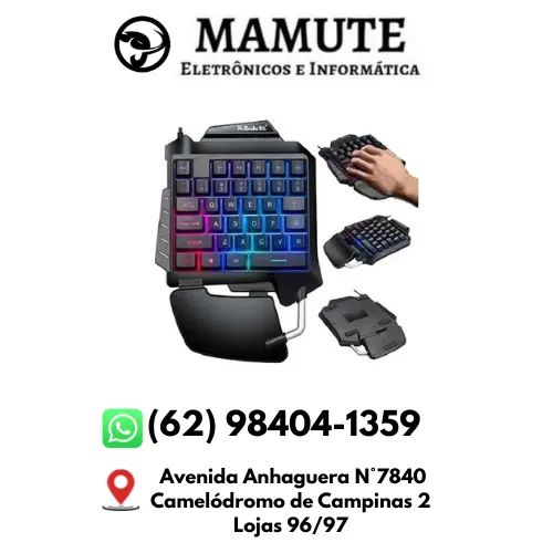 Teclado Single Handed Uma Mão Usb Rgb Multimídia Pc Notebook