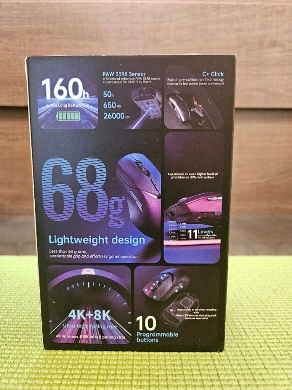 Mouse Gamer Sem Fio Rapoo VT9PRO - Foto 2