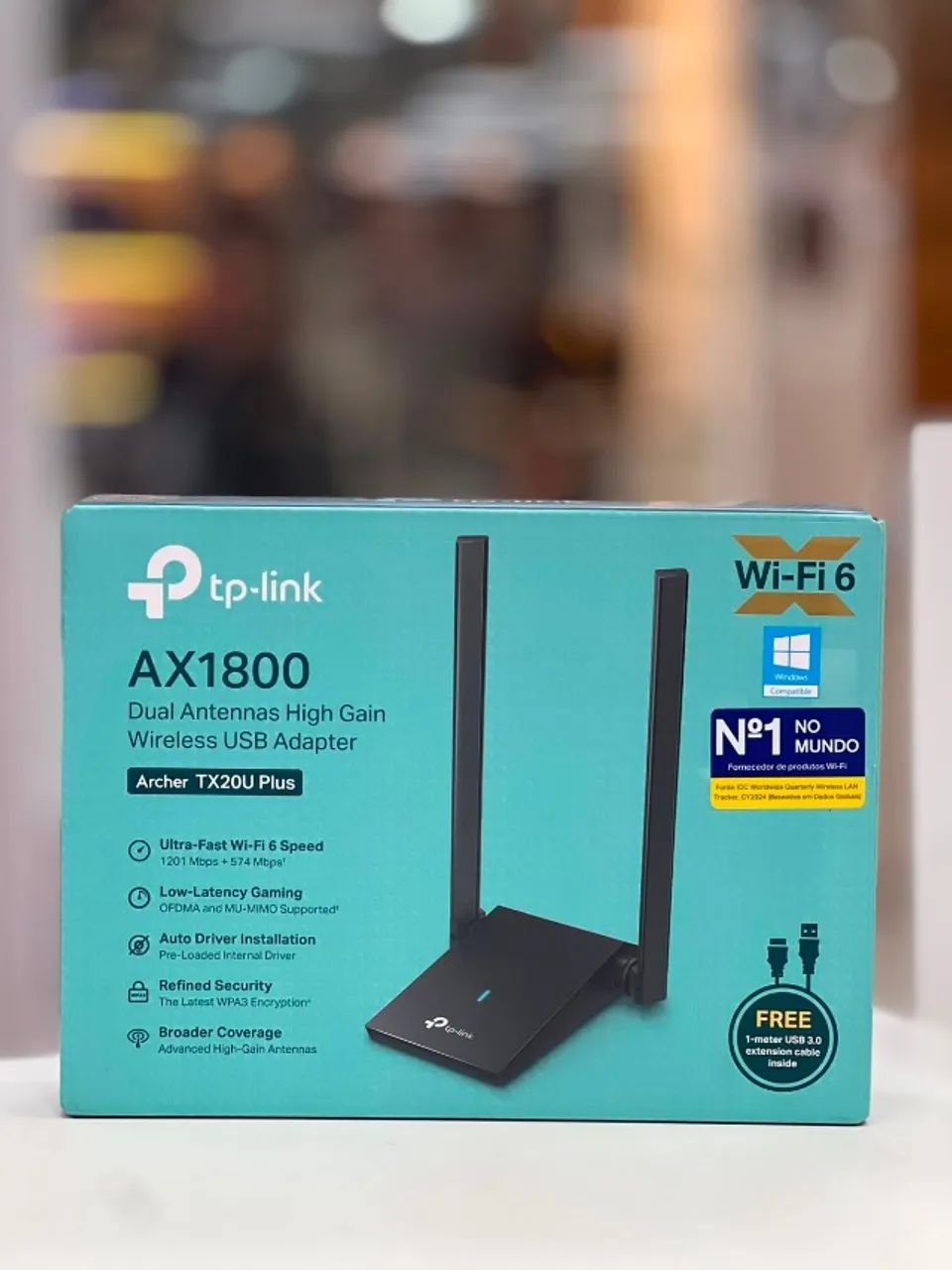 ADAPTADOR USB WI-FI 6 DE BANDA DUPLA
