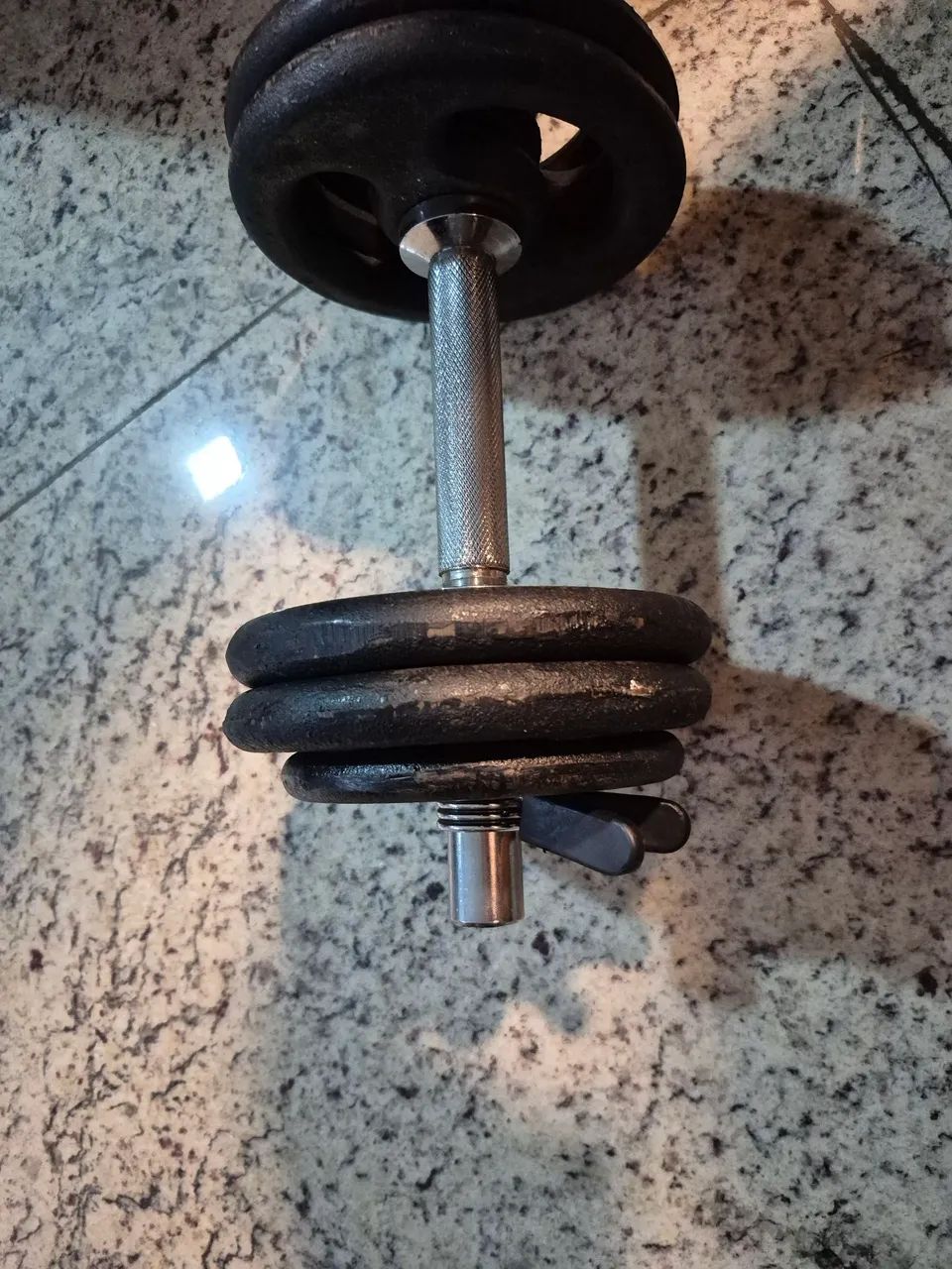 Pesos academia anilhas e barra - Foto 4