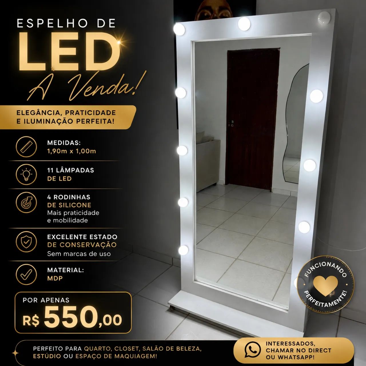 Espelho de led móvel  - Foto 4
