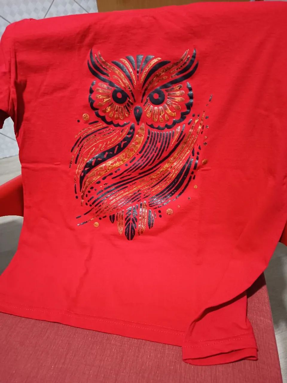 Camiseta coruja 100% algodão G