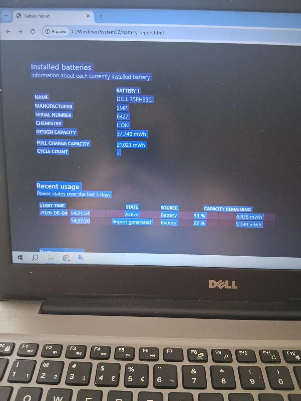 Notebook + HD externo