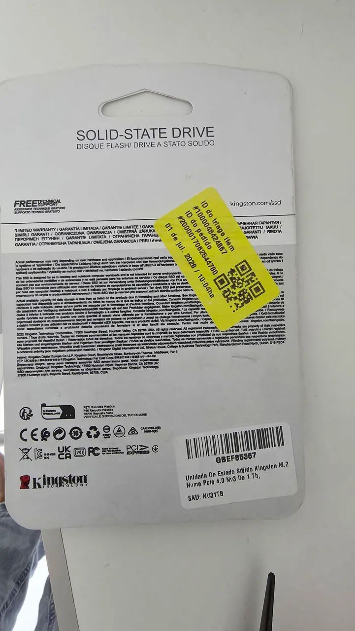 SSD NV3 Kingston 1TB - lacrado - Foto 2