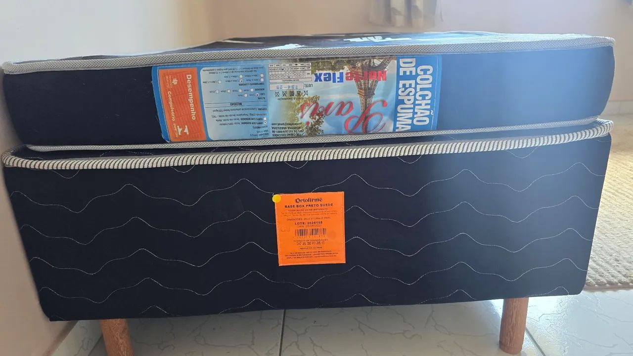 Cama solteiro BOX - BASE + COLCHÃO - Foto 5