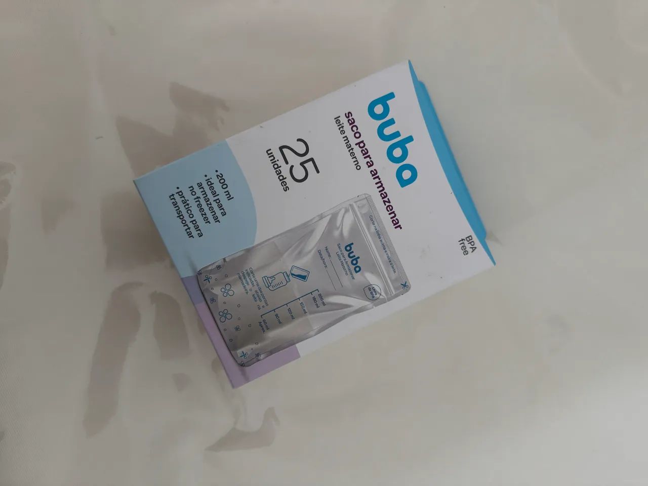 Sacos para armazenar leite