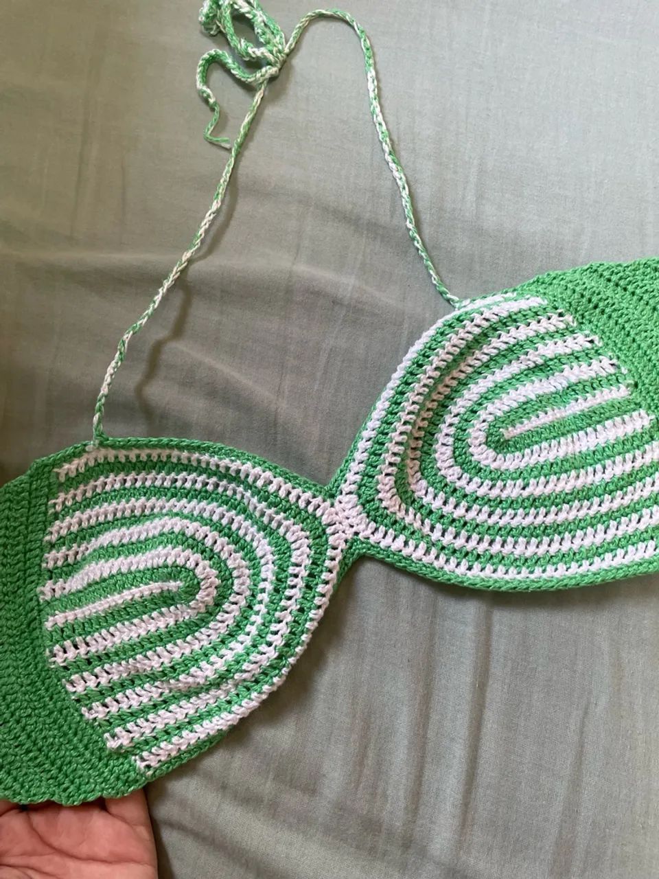 TOP DE CROCHÊ VERDE | Pronta entrega - Foto 4