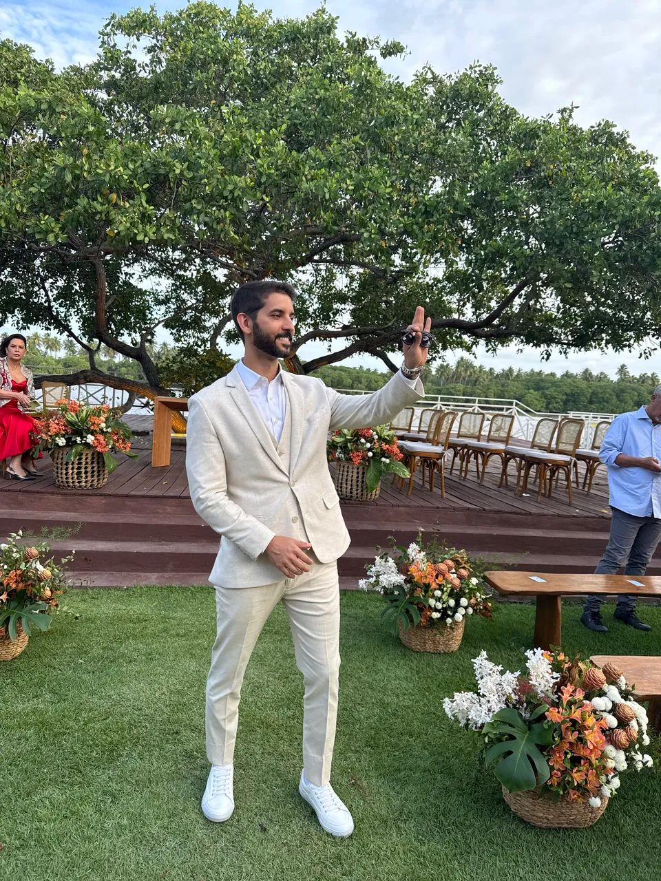 Terno de casamento de linho natural  - Foto 5