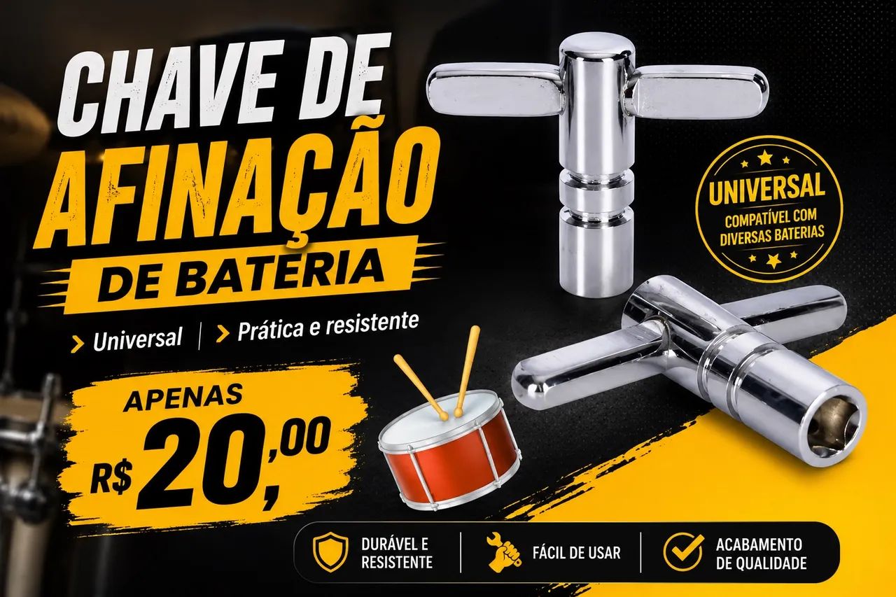 Chave de afinação de bateria
