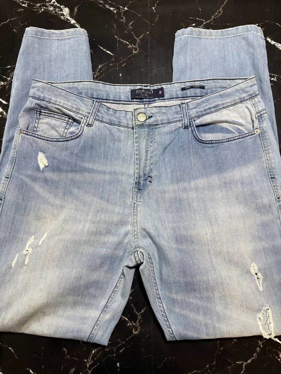 Calça masculina slim fit 48