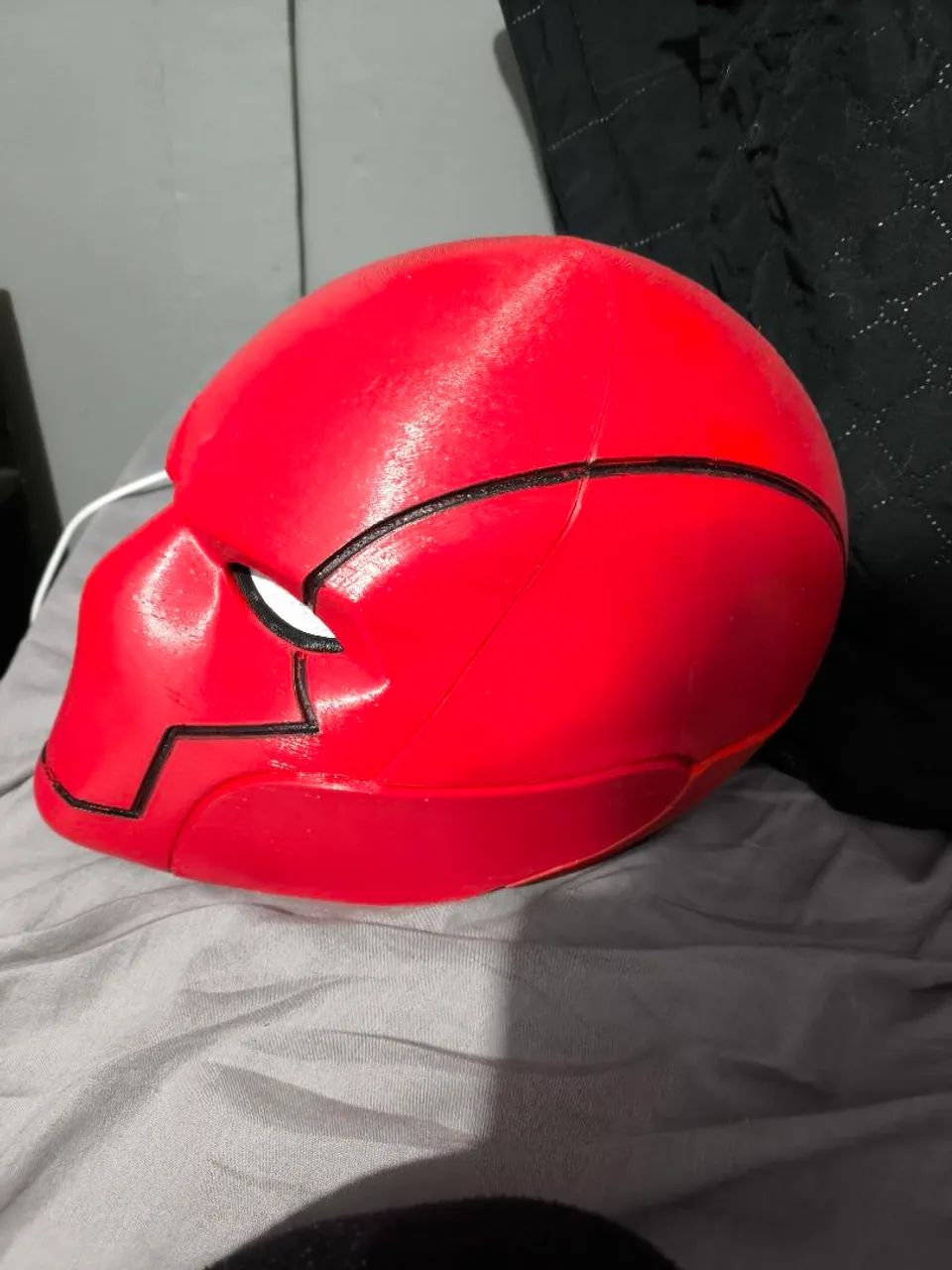 Capacete cosplay, capuz vermelho DC - Foto 2