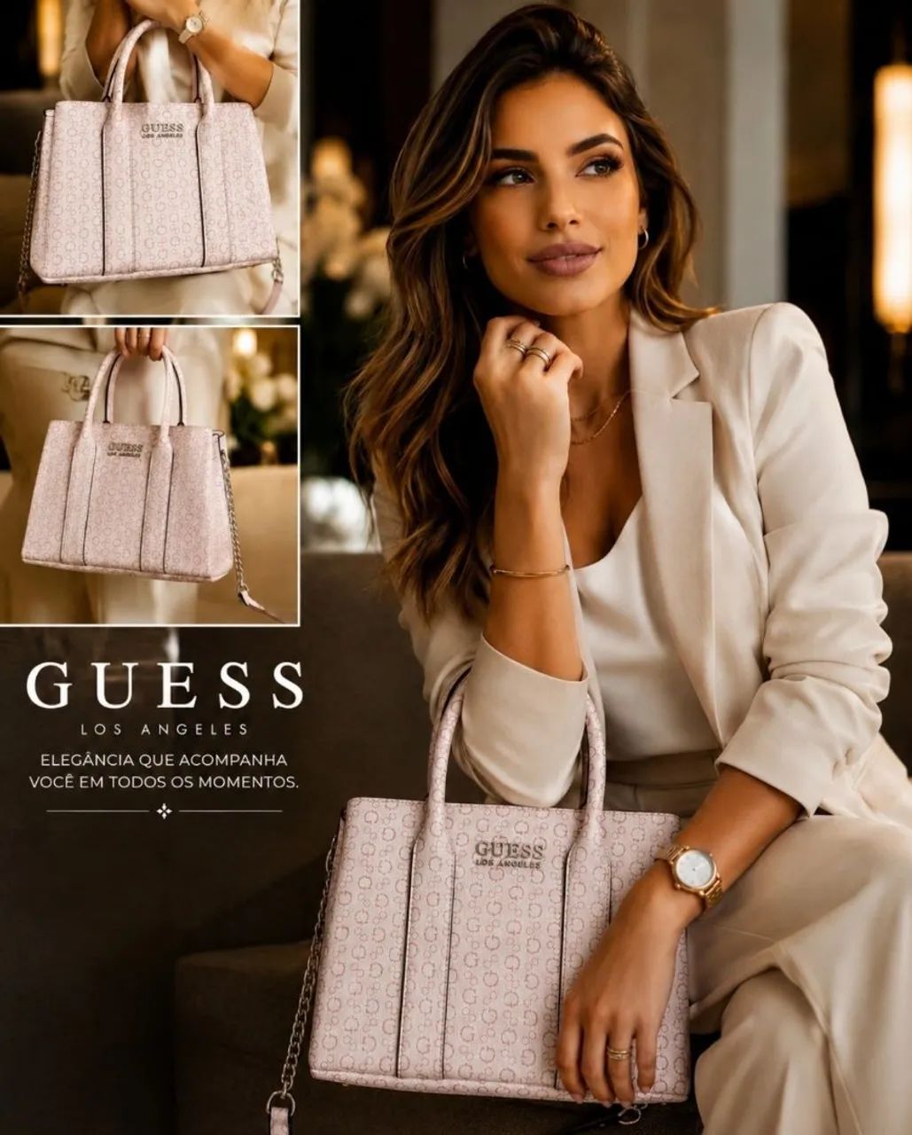 ? Bolsa Guess Original Rosé | Miami (EUA) ? Elegância e Sofisticação - Foto 3