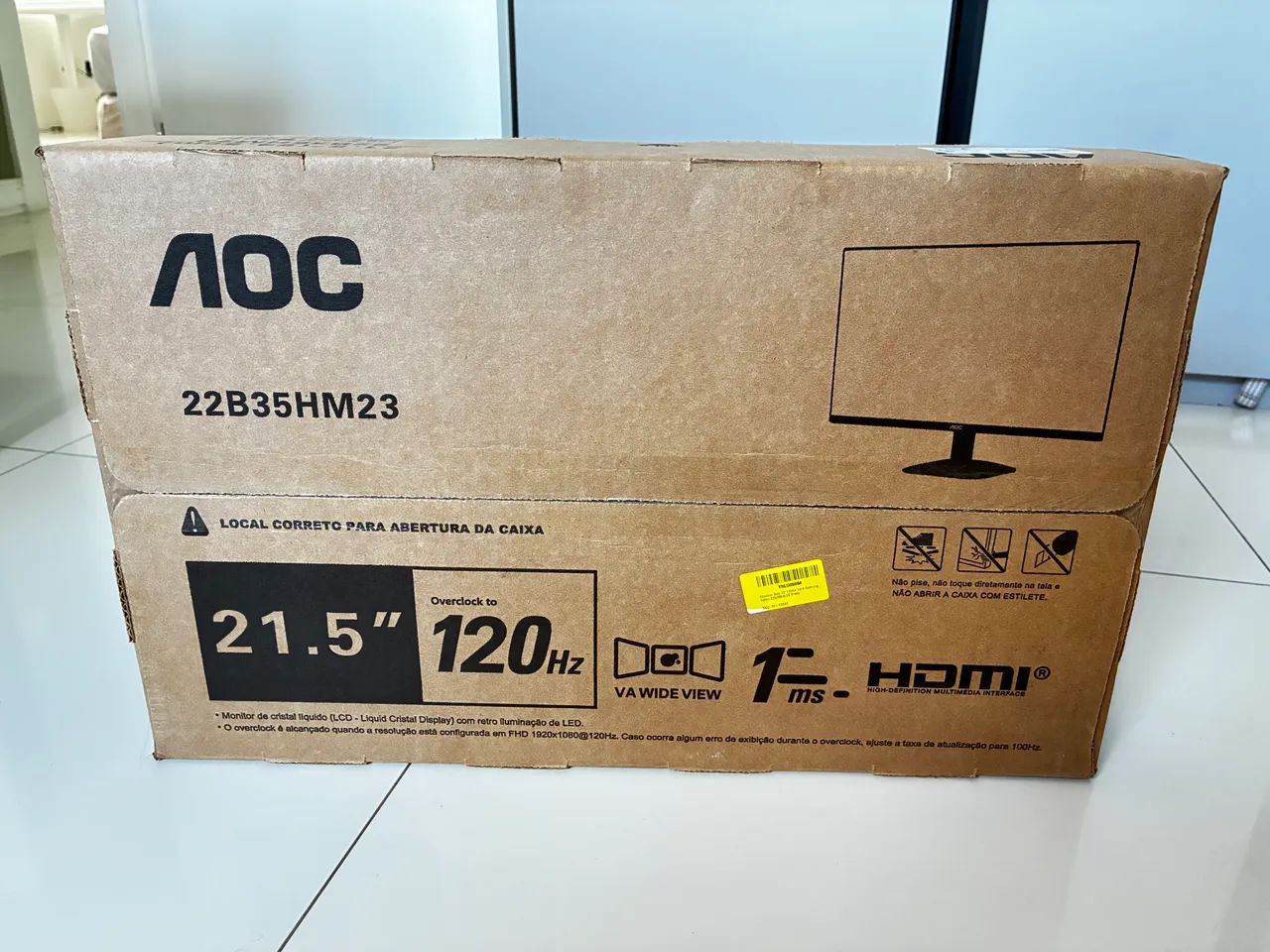 MONITOR AOC 120HZ 22 POLEGADAS NOVO COM NOTA FISCAL - Foto 2