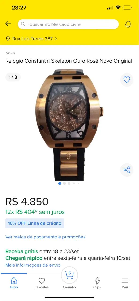 Relógio Constantin Skeleton Automático (edição limitada) - Foto 5