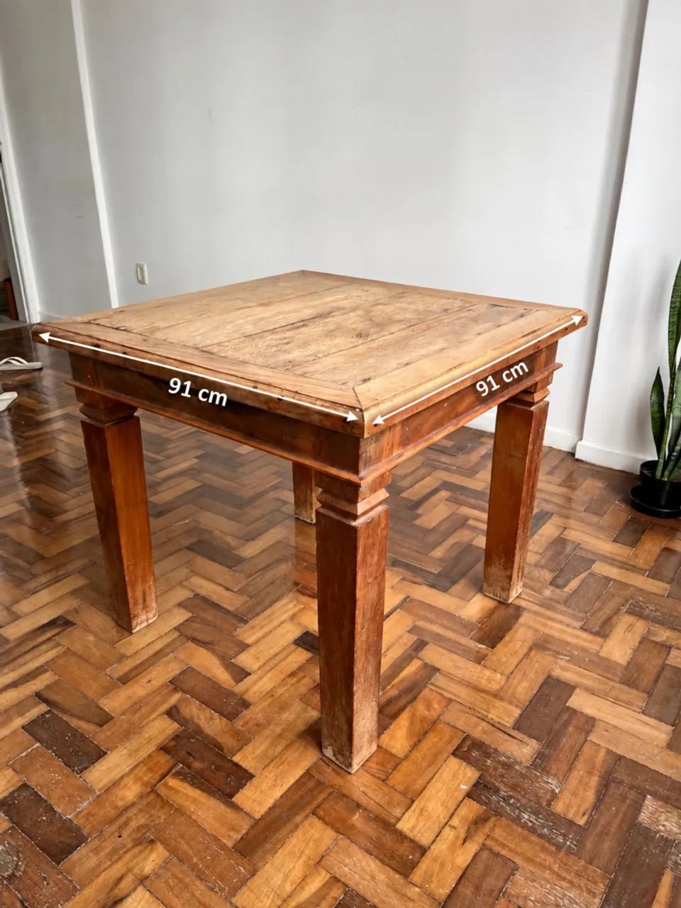 Mesa de madeira quadrada - Foto 3