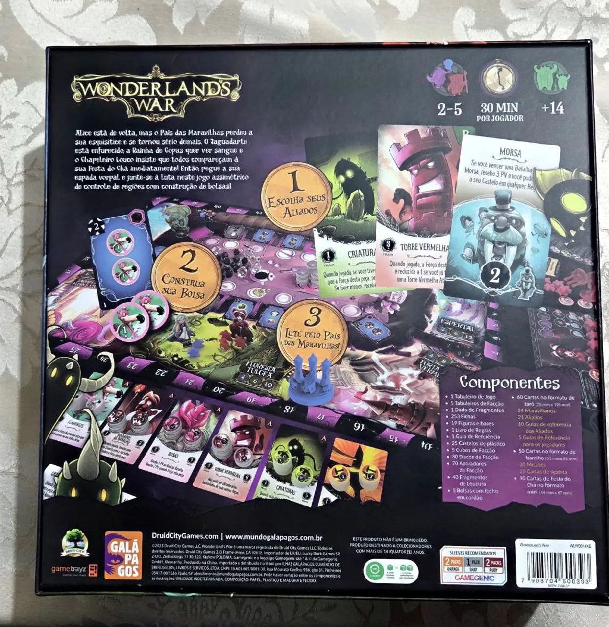 Jogo de tabuleiro Wonderland's War coin holders e insert 3D  - Foto 4