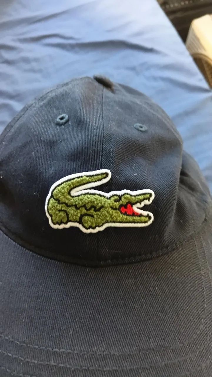 Boné lacoste big croc azul marinho - Foto 4