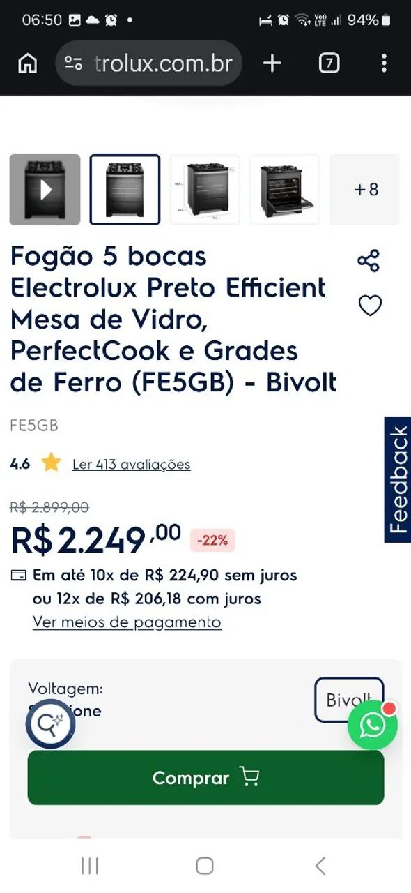 Fogão Electrolux na caixa sem uso - Foto 4