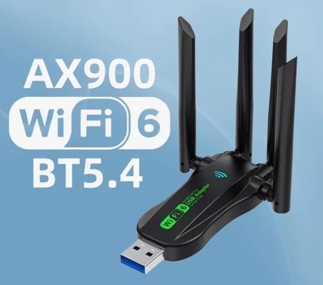 Adaptador USB WiFi 6, AX900 + Bluetooth 5.4
