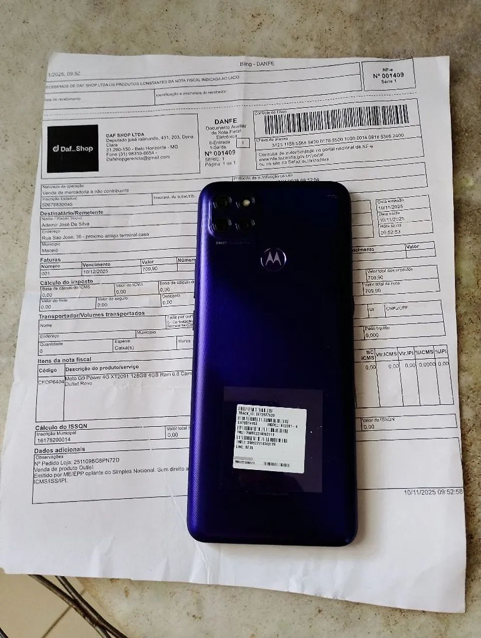 Celular moto g9