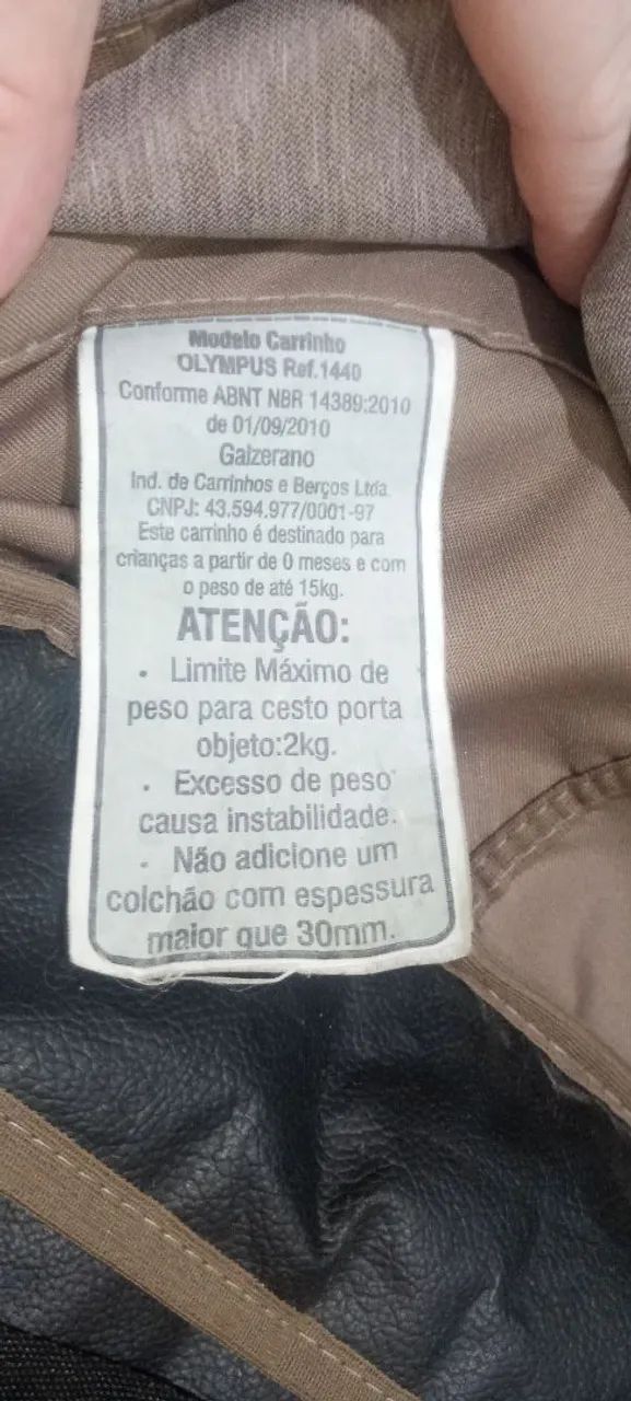 Carrinho de bebê Galzerano Olympus  - Foto 4