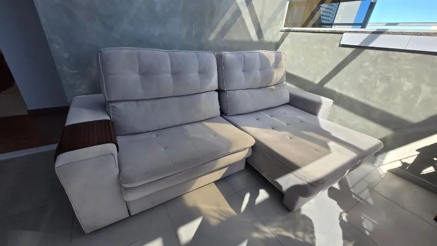 Sofá retrátil e reclinável 4 lugares - Foto 3