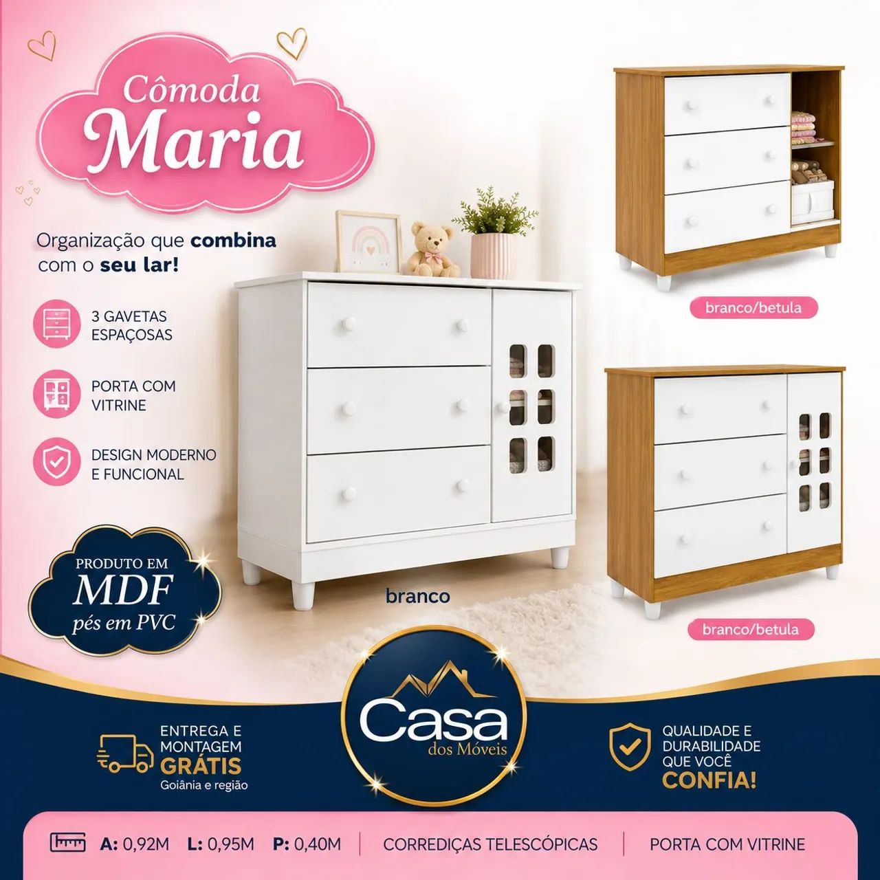 Cômoda infantil - Entregamos e montamos 