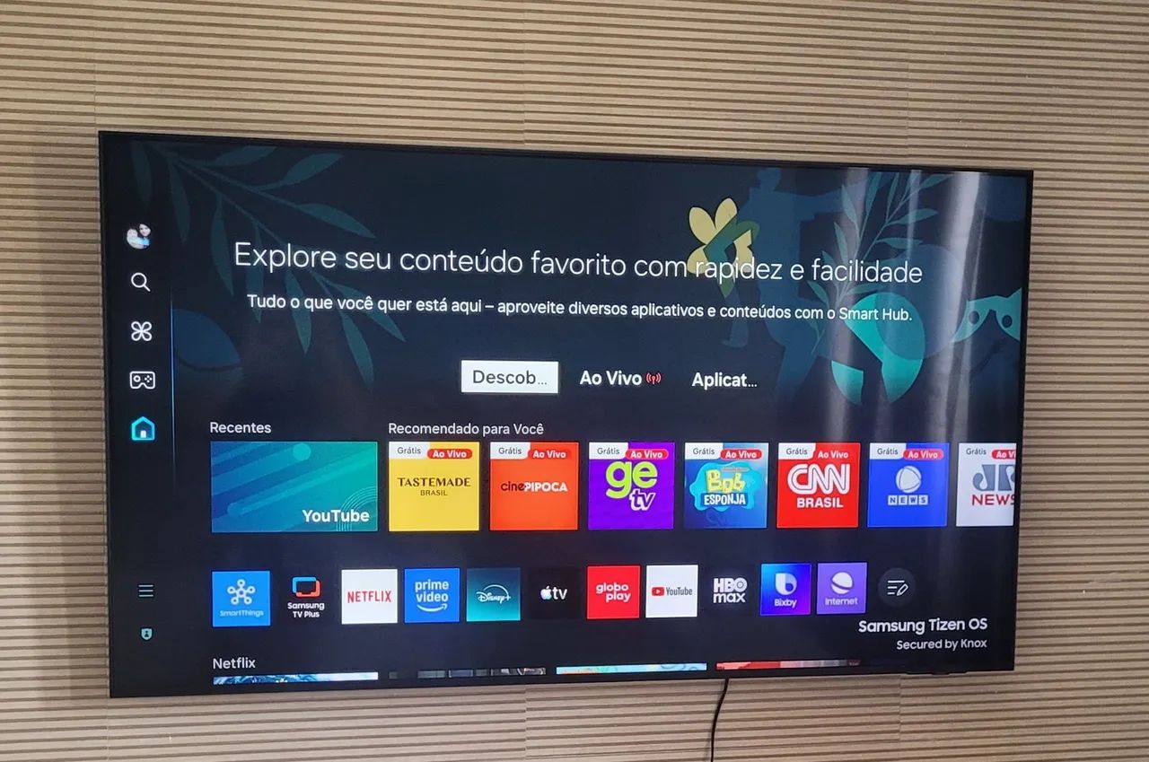 TV sansung 60 polegadas 4k, Wi-Fi, Bluetooth, 