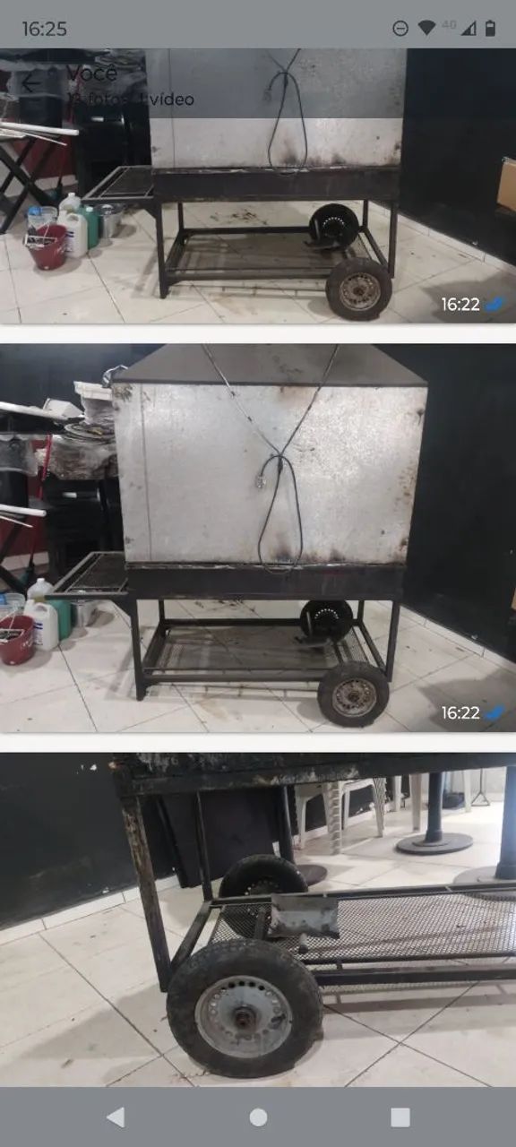 Vendo churrasqueira profissional com parrinha  - Foto 2